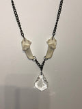 Roe Deer Leg Bone & Crystal Necklace