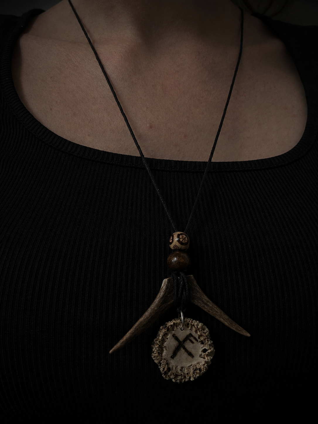 Gæfa Antler Necklace | Bind Rune of Good Luck