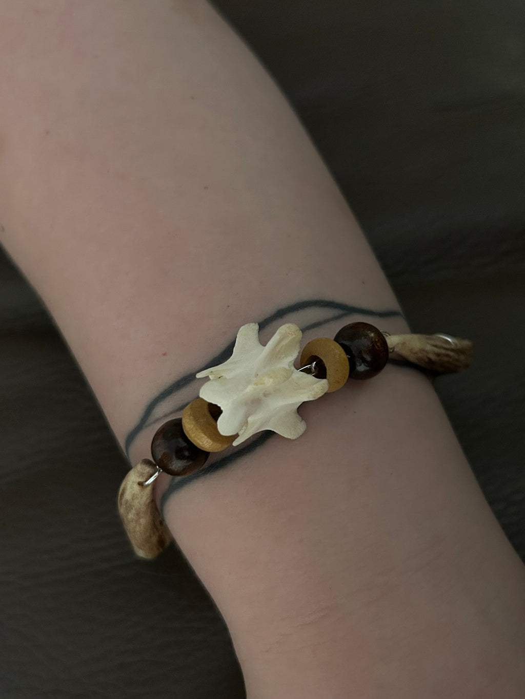Hlutr Bracelet | Antler, Bone & Wood