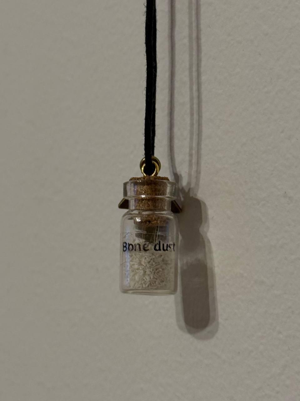 Beinmjol | Bone Dust Vial Necklace with Fish Skeleton Charm