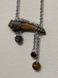 Hrafnband | Antler Tine & Stone Necklace