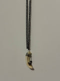 Göltr | Wild Boar Tusk Necklace with Black Charms